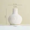 Vaso de Cerâmica Estilo Retrô com Acabamento Branco, Arranjo de Flores de Formato Único, Ornamento de Arte para Interior, Design Único, Decoração de Mesa para Interior