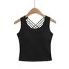 Camisola Feminina Sexy da Moda para Uso Interno ou Externo, Versátil Top Esportivo Justo Anti-Exposição