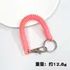 Juego de llaveros y tarjetas con cuerda de resorte de plástico, accesorios para bolsas, cordón elástico de color antipérdida, venta al por mayor