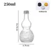 Botella de Vino de Vidrio Creativa, Botella de Vino de Frutas, Botella de Agua de Calabaza Sellada Estilo Chino Tradicional, Botella para Infusionar Té, Taza de Té de Leche de Moda, Botella Vacía para Bebidas