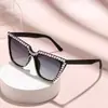 Gafas de sol de moda con incrustaciones de diamantes, Gafas de sol con montura Cat-Eye Transfronteriza Anti-UV, Gafas de sol de estilo callejero de personalidad de moda europea y americana