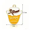 Fabricante Transfronterizo Goteo de Aceite Aleación Casa de Abejas Tarro de Miel Colgante Llavero Accesorios para Joyería DIY Colgante