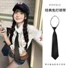 Cinturón de corbata a rayas rosa y negro coreano Estilo preppy Otoño e Invierno Nicho Bufanda casual Versátil accesorio de cintura de moda para mujer