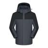 Chaqueta Cálida para Exteriores para Otoño e Invierno, Logo Impreso Personalizado, Engrosada para Hombres y Mujeres, Cortavientos e Impermeable, Forro de Forro Polar Zorro Plateado