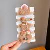 Marrón leche felpa infantil banda de goma bolas para niñas cabeza no duele pelo elástico buena niña dulce tocado accesorios para el cabello anillo para el pelo