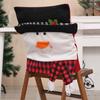 Decoraciones Navideñas Transfronterizas Nueva Cuadrícula Roja Negra Creativa Dibujos Animados Cuadros Cubierta para Silla de Pareja para Ancianos Cubierta para Silla de Mesa