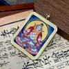 Colgante Thangka Tíbet Regong Thangka Puro Pintado a Mano Vajrayana 4*5