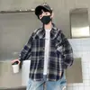Camisa de Manga Longa de Outono para Meninos 2026 Novo Estilo Média e Grande Infantil Primavera e Outono Solta Casual Camisa Top Xadrez Infantil