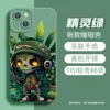 Funda Popular Estilo Guerrero Zombi Europeo y Americano Calavera Oscura para Apple 16Pm, iPhone 17 Anticaída Suave
