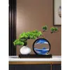 Nuevo adorno de pintura de arena de pino de bienvenida estilo chino para sala de estar, entrada, oficina, sala de té, vitrina, mueble de TV, decoración de mueble de vino