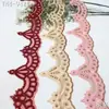Tanglong Clásico Patrón Ondulado 8cm Decoración de Borde de Ropa Puños Hecho a Mano DIY Encaje Accesorios Encaje Bordado de Malla