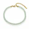 Moda Transfronteriza Europea y Americana Tobillera Sencilla de Perlas Blancas para Mujer Estilo Maduro Suave Uso Diario Joyería para el Pie Ajustable