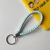 Chaveiro de corda de couro trançado com detalhes chaveiro de casal chaveiro de carro pequeno presente chaveiro colorido atacado