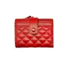 2026 Nuevo Estilo Cartera Corta Portátil Estilo Chanel Bordada con Hilo Venta al por Mayor Transfronteriza Versátil Pequeña Cartera para Mujer con un Toque de Alta Gama