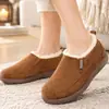 Botas de Nieve Cálidas de un Paso Invierno 2026 Transfronterizas Aterciopeladas Engrosadas Felpa Algodón Imitación Gamuza Zapatos de Algodón para Personas de Mediana Edad y Mayores