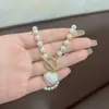 Estilo Francés Retro Super Hada Diseño Color Amor Cuentas Diamante Colgante Cadena Moda Lujo Ligero Gama Alta Delicado Collar para Mujeres
