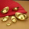 Ornamentos de Lingote de Ouro Sólido, Adereços de Lingote de Ouro Sólido, Artesanato Doméstico de Mobiliário do Deus da Riqueza, Presentes de Inauguração de Loja e Casa Nova