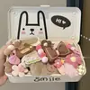 Pinza para el Cabello de Peluche Color Café para Niñas, Accesorios para Flecos Rebeldes en la Parte Delantera, No Daña el Cabello, Pinzas Pequeñas para Bebé