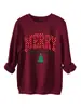 Amazon Wish loja independente moda divertida feminina pelúcia quente Feliz Natal Árvore de Natal moletom