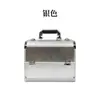 Estuche de Maquillaje de Gran Capacidad Personalizado por el Fabricante, Caja de Herramientas de Doble Apertura de Aleación de Aluminio, Caja de Almacenamiento Portátil para Tatuaje, Pestañas, Uñas y Belleza