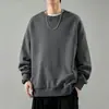 Blusão Masculino com Fleece Personalizado Outono Novo Versátil Moletom com Capuz Moda Casual Gola Redonda Solto Manga Longa Logo