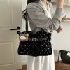 Comercio Exterior Transfronterizo Estilo Coreano Lunares Nuevo Plegado Superficie Suave Gran Capacidad Estudiante Viaje Diario Bolso Tote de Hombro Único