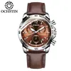 Reloj Multifuncional Augusten, Casual, Moderno y Personalizado, Tres Ojos, Resistente al Agua, de Cuarzo para Hombre