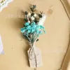Mini ramo de flores secas reales de 12 cm, decoración de tarjeta de flor eterna, accesorios para caja de regalo, accesorios para fotografía, transfronterizo