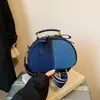 Bolsa Transversal Pequena Redonda Nova Estilo Coreano Tendência Nicho Primavera 2026 Bolsa de Ombro Moda Feminina Cor Sólida Blocos de Cor