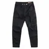 Pantalones casuales versátiles de corte recto ajustado, con múltiples bolsillos, estilo japonés vintage de trabajo, para hombre, nueva tendencia de primavera y otoño, cropped