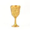 Copo Pequeno de Vinho com Dragão e Fênix Embossados em Liga Metálica Criativo para Armário de Vinhos em Casa ou Presentes de Casamento Metal Dourado