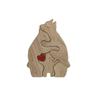 Rompecabezas Redondo de Madera Transfronterizo Popular de Amazon Set de Oso Madre e Hijo Adornos Artesanales