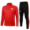 2526 Conjunto de Entrenamiento para Adultos Edición Retro Conjunto de Entrenamiento Traje de Entrenamiento de Fútbol Manga Larga Conjunto de Entrenamiento Retro para Adultos