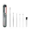 Ear picking tool doméstico portátil Ear pick Set aço inoxidável Ear pick Ear picking tool Ear Spoon Set