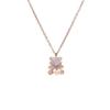 Colar Urso Concha Aço Titânio Não Desbota Feminino Tendência Celebridade da Internet Elegante Ouro Rosa Aço Titânio Corrente Clavícula Design Nicho
