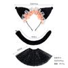 Diadema de Felpa de Dibujos Animados Lindo Divertido Transfronterizo para Mujer para Presionar el Cabello Orejas de Gato Halloween Maid Tocado Japonés Femenino