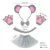 Fornecimento Popular Transfronteiriço de Halloween Faixa de Cabelo com Orelhas de Ratinho Adereços para Apresentações Infantis Atacado Headwear de Animal Cartoon