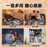 Manta Graffiti para Casal para Aniversário, Pintada à Mão, Lavável, Reutilizável para Desenhar, Adequada para Casa, Piqueniques ao Ar Livre, Manta para Criar Atmosfera Romântica
