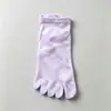 Calcetines de Yoga de Cinco Dedos, Anti-Olor, Absorbentes de Sudor, Antideslizantes de Silicona en Toda la Planta, Cortos, para Mujer, Pilates, Fitness, Empaquetados Individualmente