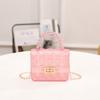 Moda nova 2023 Coringa pequena mini corrente PVC bolsa a tiracolo envelope vermelho comércio exterior atacado Bolsa de gelatina xadrez