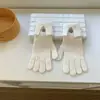 Guantes para Mujer Otoño e Invierno Estilo Nuevo Muñeca Extendida Guantes Cálidos Guantes de Punto de Color Sólido Simples