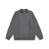 Yidao Vintage 2025 Otoño Nuevo Retro Japonés Waffle Anti-Arrugas Holgada Sudadera con Media Cremallera Cuello Alto Holgada