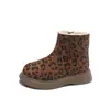 Botines Cortos para Niñas 2026 Otoño/Invierno Nuevos Botines Retro Versátiles con Estampado de Leopardo Estilosos y Cálidos Botas Martin para Niñas Pequeñas