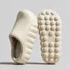 Pantuflas de algodón para mujer zapatos posparto invierno tacón cerrado interior hogar impermeable exterior antideslizantes cálidas pantuflas de pareja para hombre