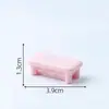 Muebles Creativos Elásticos Q Rosas, Accesorios Decorativos Hechos a Mano para Casas de Muñecas DIY, Adornos Pequeños para Paisajismo de Sala de Estar en Miniatura
