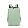 Mochila Transfronteiriça Cor Sólida Novo Estilo, Bolsa Casual Simples para Computador, Mochila de Grande Capacidade com Logo Impresso