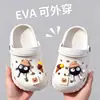 Zuecos de verano para niños y niñas, antideslizantes, cómodos, de punta cerrada, transpirables, adecuados para uso exterior padres e hijos, sandalias de playa para niños