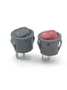 Interruptor circular ultrapequeno com furo de montagem de 15 mm, 2 pinos duas posições, 3 pinos três posições, interruptor basculante circular pequeno KCD11 com luz
