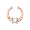 Anillo de nariz en forma de U de moda personalizada transfronteriza entre Europa y Estados Unidos con incrustaciones de cobre, circón Super Flash, clavo de nariz, nicho ligero, joyería de punción de lujo