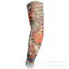 Mangas de tatuaje punto cruz transfronterizas populares para exteriores protección solar para hombres y mujeres brazo de tatuaje flor grande brazo completo sin costuras manga de hielo